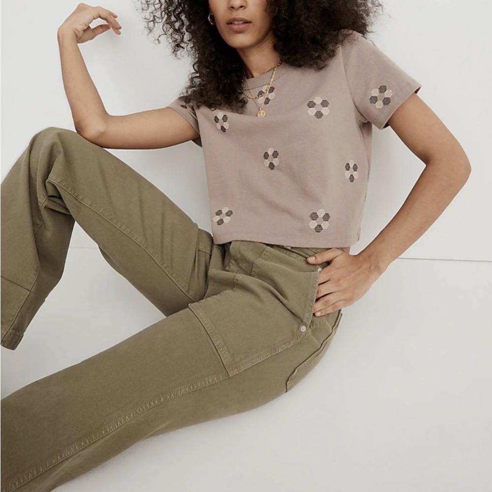Madewell Beige Crop T-Shirt